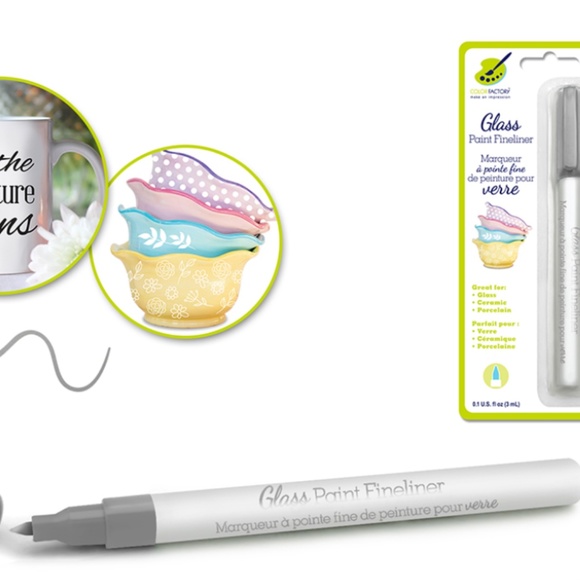 Glass Paint Fineliner Marker 3ml (Silver) - Picture 1 of 5